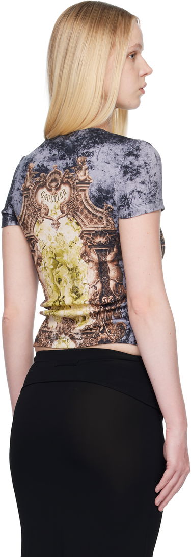 Crop Top Jean Paul Gaultier 'The Blue Médaillon' Ribbed Cropped T-shirt Rôznofarebný | 25/04-W-TO301-J013P-005740, 2
