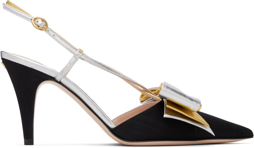 Starostlivosť o obuv Valentino Valentino Garavani Bowow Slingback Heels Čierna | 7W2S0MX4QLJ