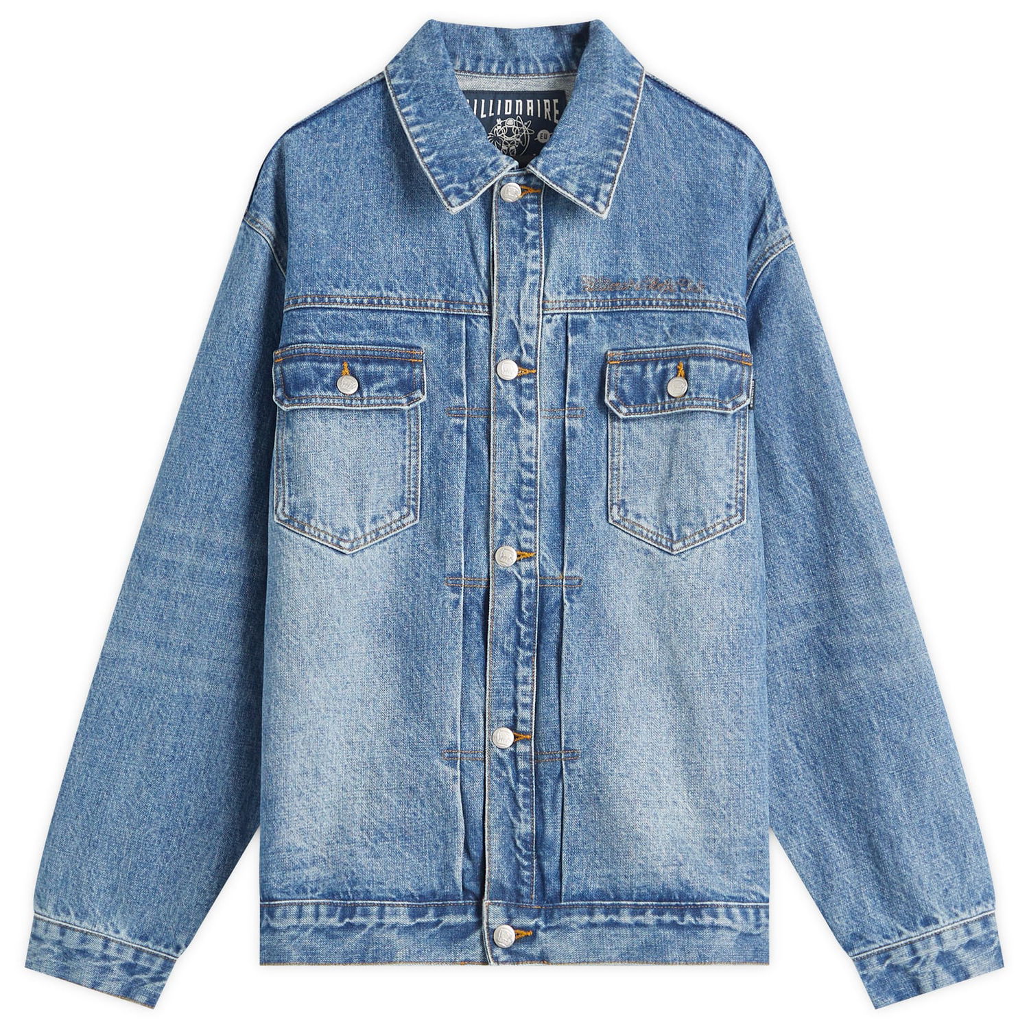 Bunda BILLIONAIRE BOYS CLUB Billionaire Boys Club Script Logo Denim Jacket, Size Large Modrá | B25107-BLU, 0