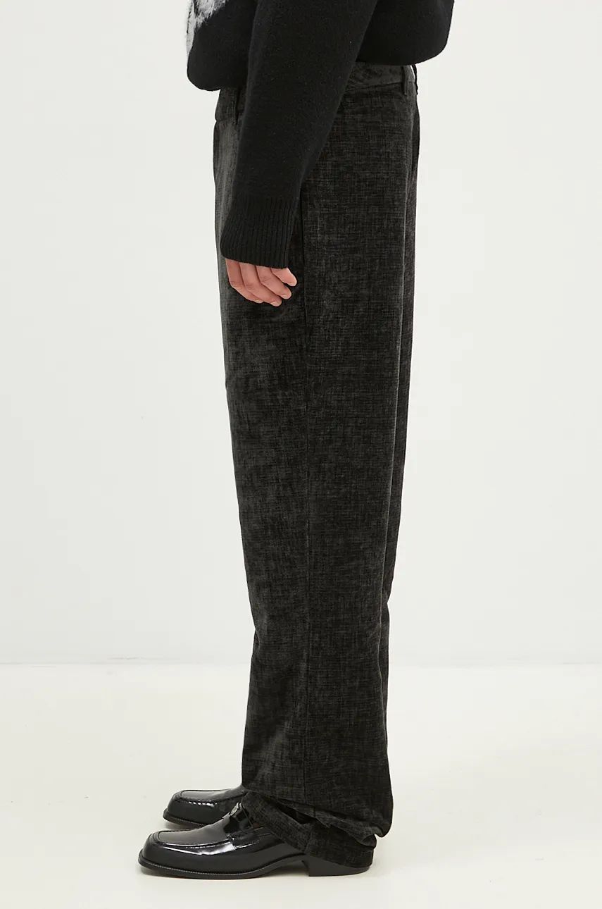 Nohavice DAILY PAPER Zuri Velvet Trousers Čierna | 2421091, 1