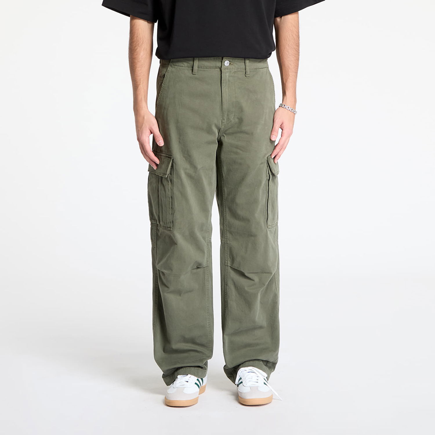 Cargo nohavice Tommy Hilfiger Tommy Jeans Jaimie Cotton Cargo Pants W30/L32 Zelené | DM0DM20293 M12, 0