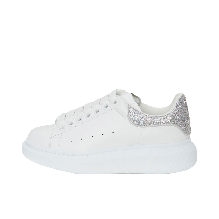 Tenisky a topánky Alexander McQueen Oversized White Silver Glitter Biela | 718239WIDJ48813