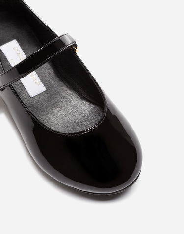 Tenisky a topánky Dolce & Gabbana Dolce & Gabbana Leather Ballet Flats Čierna | D10699A132880999, 1
