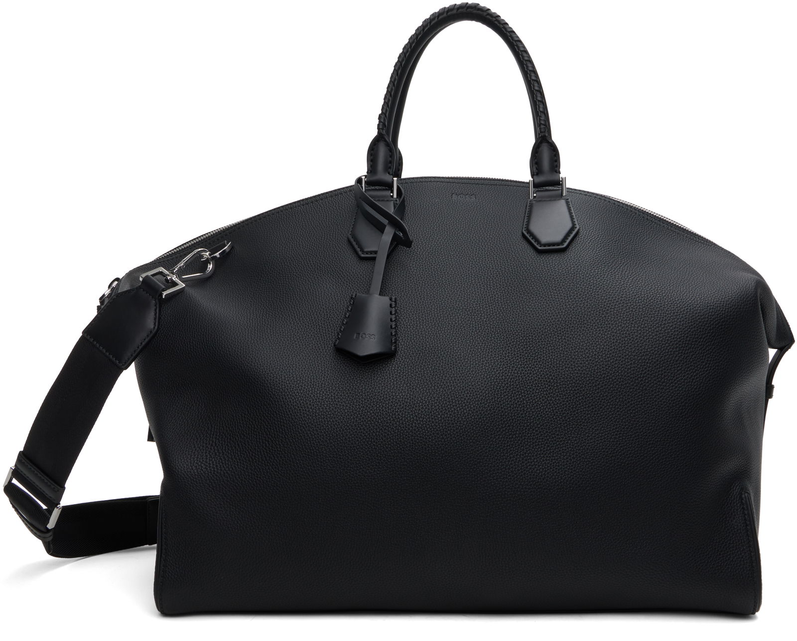 Grained Leather Holdall Duffle Bag