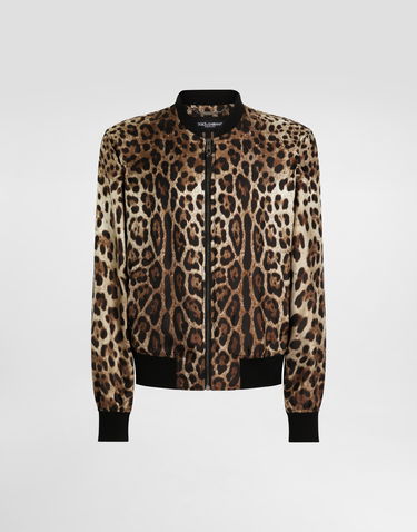 Bomber bunda Dolce & Gabbana Dolce & Gabbana Animal Print Technical Fabric Bomber Jacket Rôznofarebný | G9BLMTIS1B7HY13M, 0