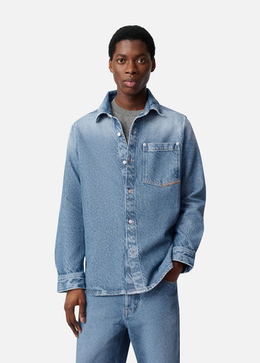 Košeľa AXEL ARIGATO West Washed Denim Shirt Modrá | A3265001, 7