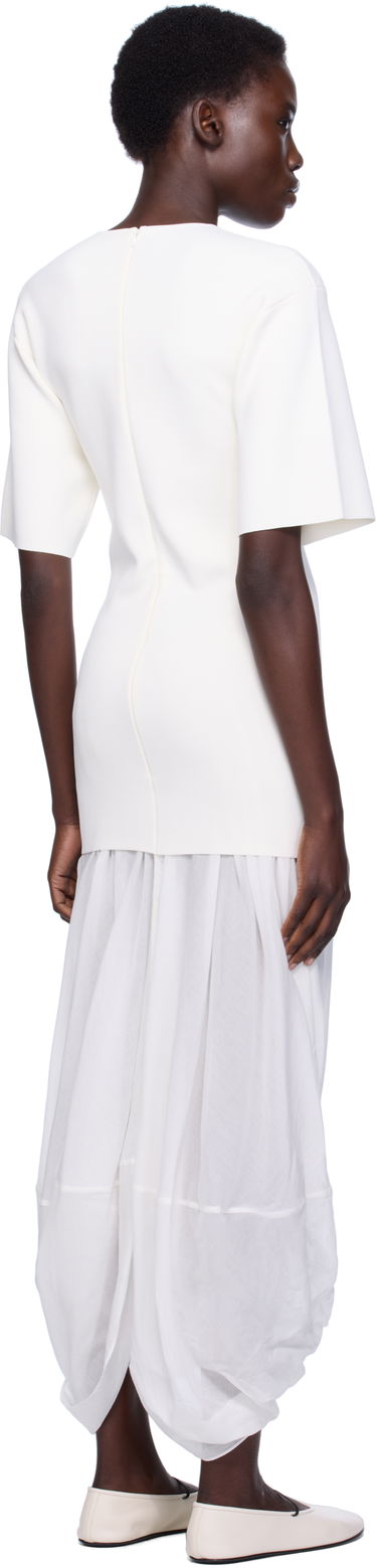 Šaty TOTEME TOTEME Cocoon Tee Midi Dress Biela | 253-WRD0215-YA0187, 2