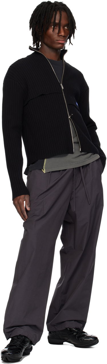 Sveter A-COLD-WALL* A-COLD-WALL* Panel Knit Zip-Up Jacket Čierna | ACWMK191, 3