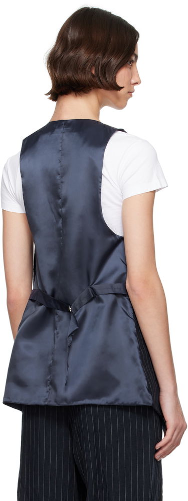 Vesta R13 R13 Pinstripe Elongated Vest Navy | R13WR400-R513A, 2
