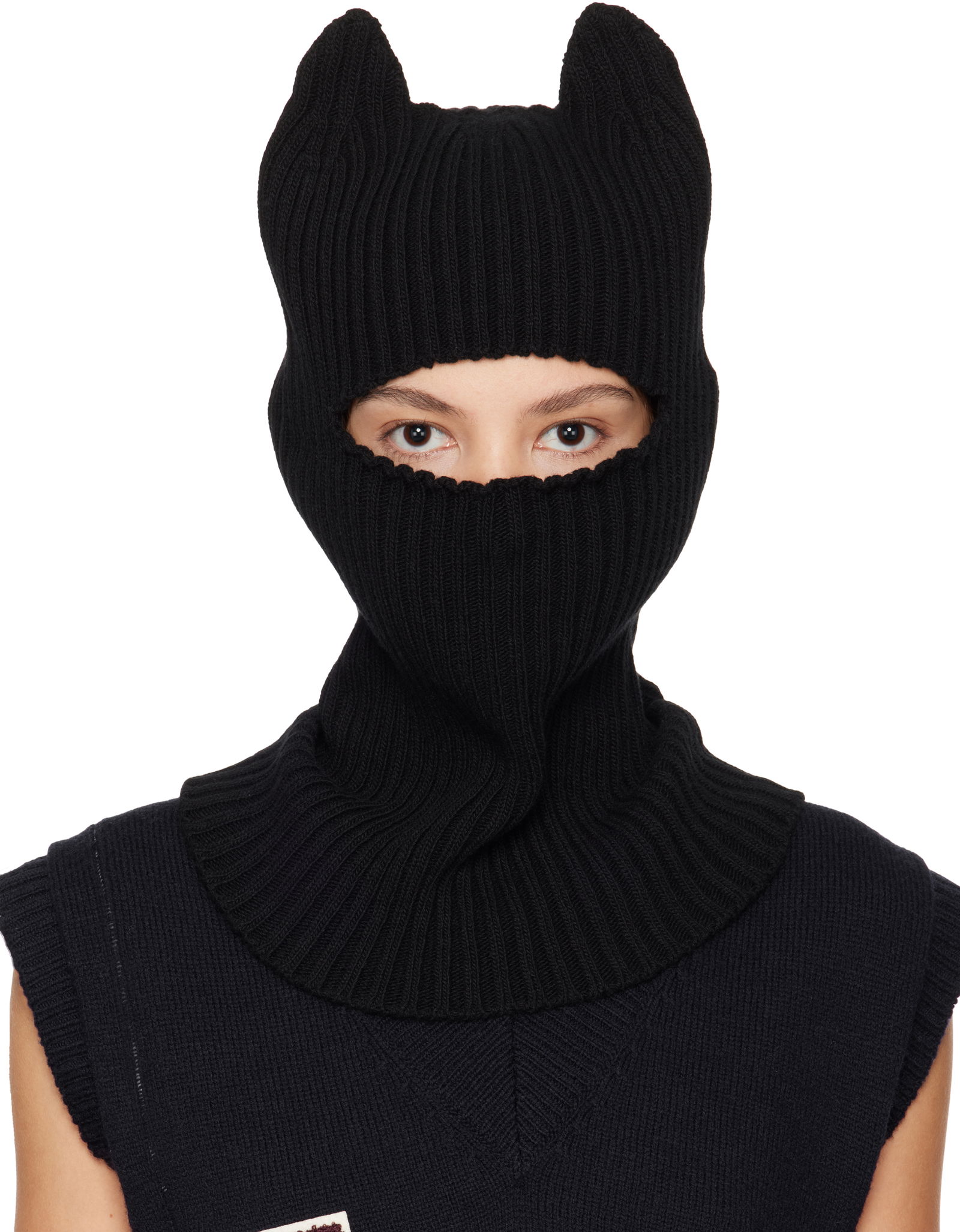 Knit Balaclava With Ears