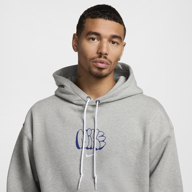 Mikina Nike Fleece Hoodie With Hood Šedá | HQ4181-063, 4