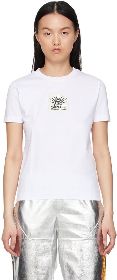 Tričko Stella McCartney Designer Cotton Graphic T-Shirt Biela | 6004223SPW66, 0
