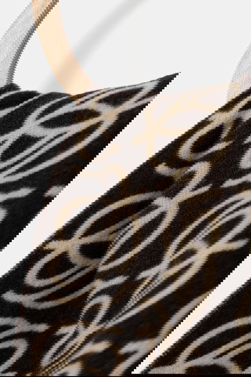 Šál Drôle de Monsieur Drôle de Monsieur L'Echarpe Monogramme Patterned Scarf Hnedá | I.SF118.WO046, 1