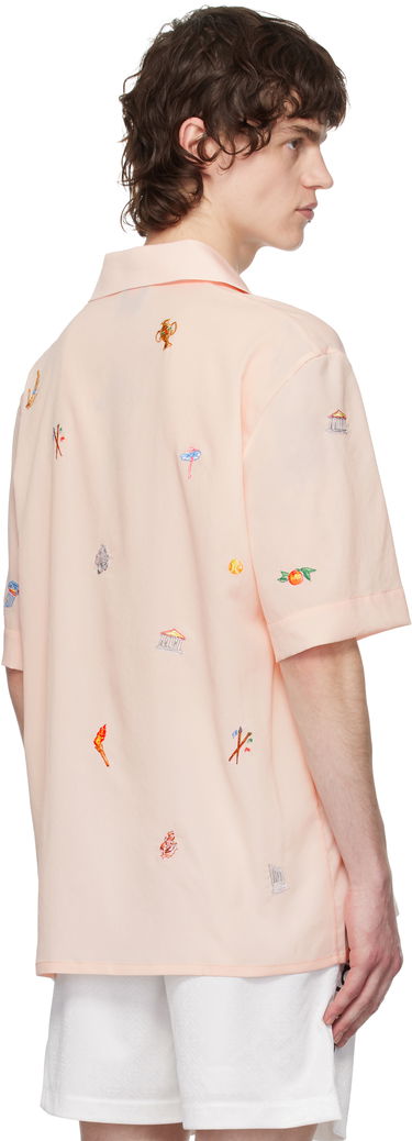 Košeľa Casablanca Casablanca Embroidered Motif Button-Up Shirt Ružová | U-MPS25-SH-082-01, 2