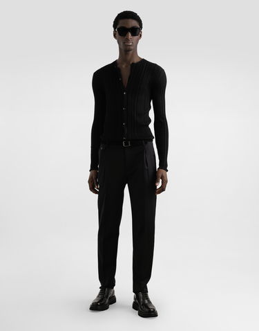 Sveter Dolce & Gabbana Dolce & Gabbana Long-Sleeved Silk Cardigan Čierna | GXVC7TJBSN6N0000, 1