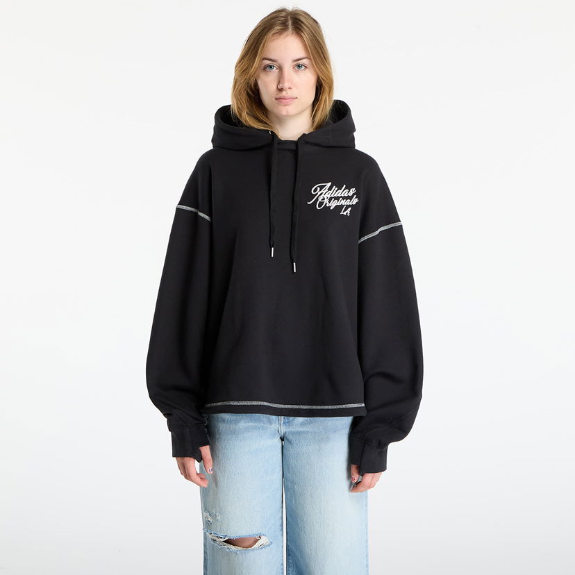 Mikina adidas Originals LA Originals Santa Monica Hoodie with Contrast Stitching Čierna | JX6133