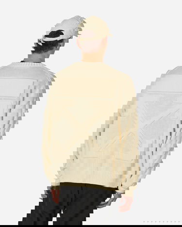 Sveter Off-White 3D Diagonal Crewneck Sweater Beige Béžová | OMHE151S23KNI001 6161, 3