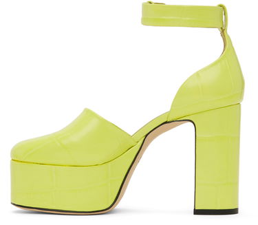 Tenisky a topánky BY FAR Croc-Effect Platform Heels Zelené | 23SSBARBHAPLMCEL, 2