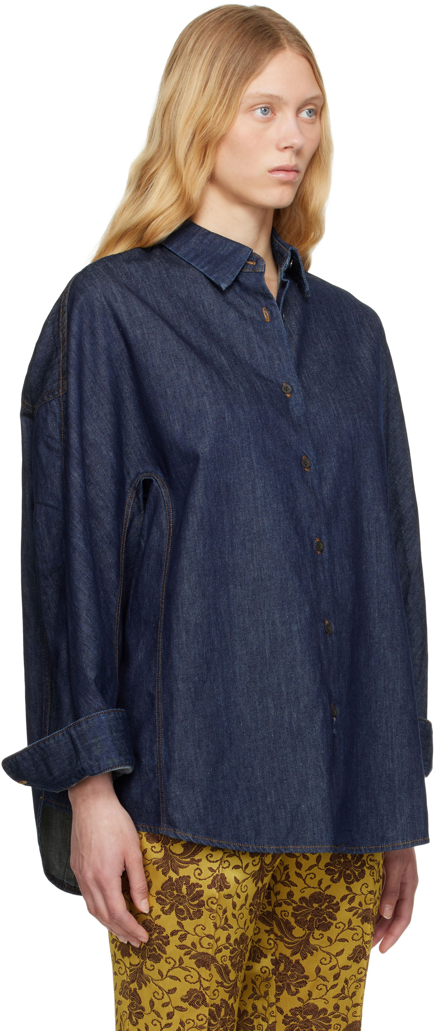 Košeľa Dries Van Noten Dries Van Noten Buttoned Denim Shirt Modrá | 251-010729-1553, 1