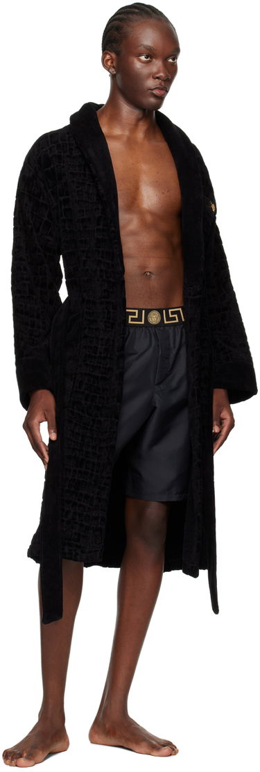 Pyžamo Versace Icon Pattern Robe Čierna | ZACJ00008_1A11960, 3