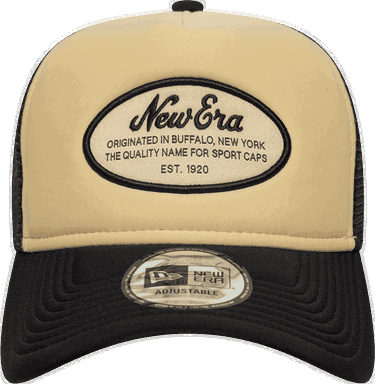 Šiltovka New Era Adjustable A-Frame Oval Patch Trucker Cap Béžová | 60691103-1, 3