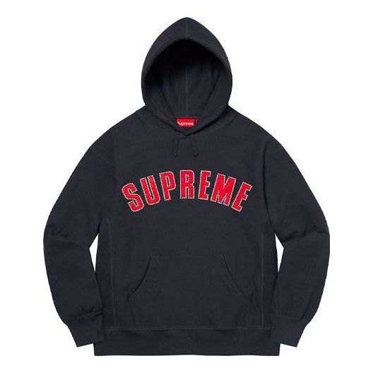 Mikina Supreme Pearl Logo Hooded Sweatshirt Navy | SUP-FW21-171