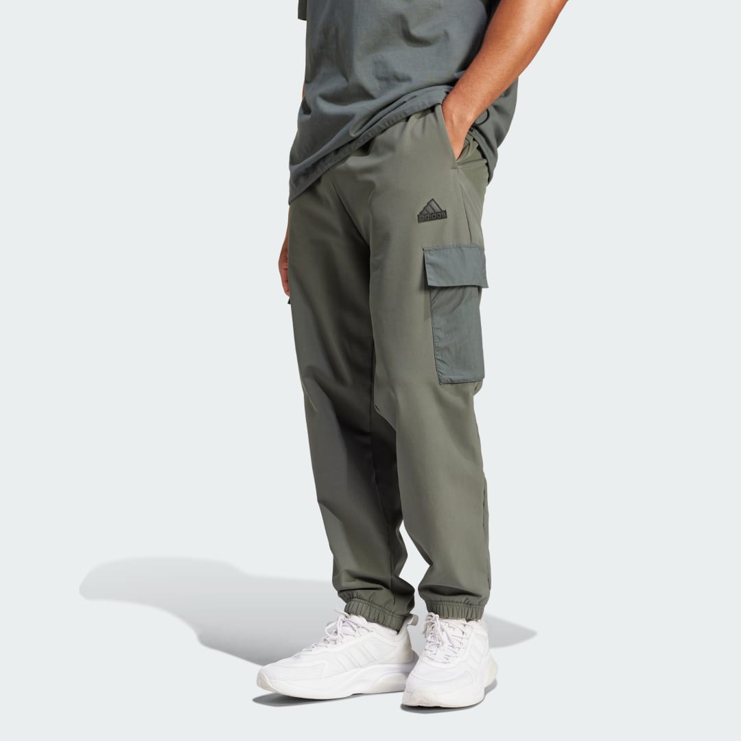Cargo nohavice adidas Performance Sportswear City Escape Premium Cargo Pants Zelené | IN3699, 0