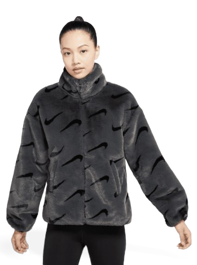 Bunda Nike Plush Jacket Čierna | DQ6842-070