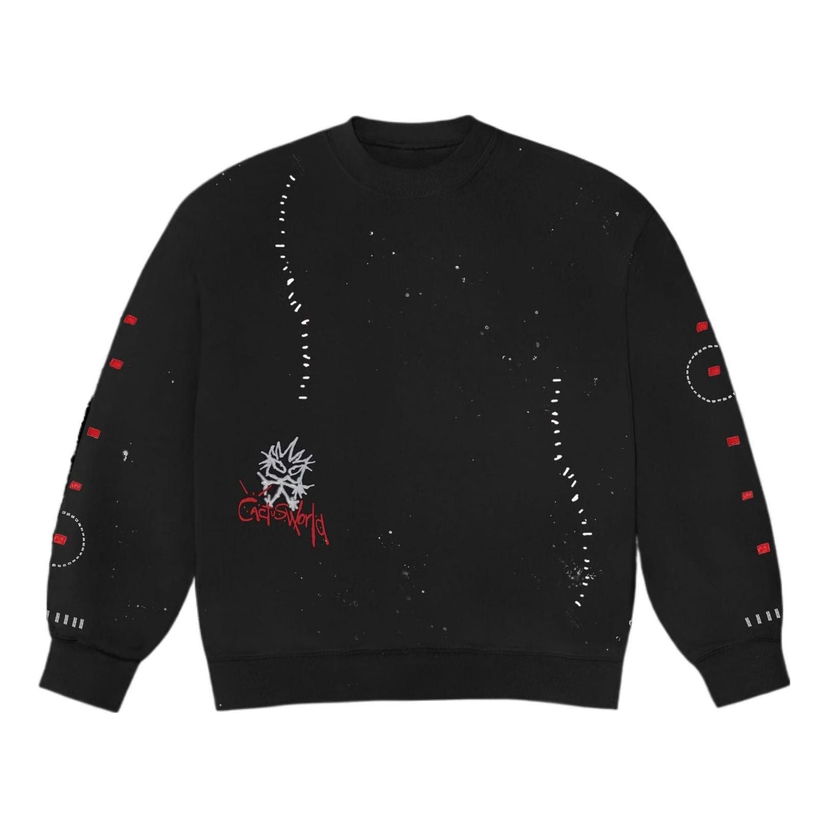 Mikina Cactus Jack by Travis Scott Travis Scott Cactus Jack FW22 Stitched Crewneck Čierna | TS-22FW006