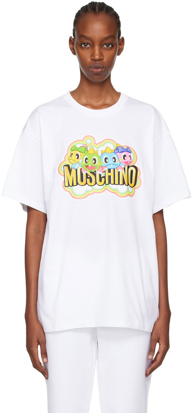 Tričko Moschino Puzzle Bobble T-Shirt Biela | 0799 1041 A1001