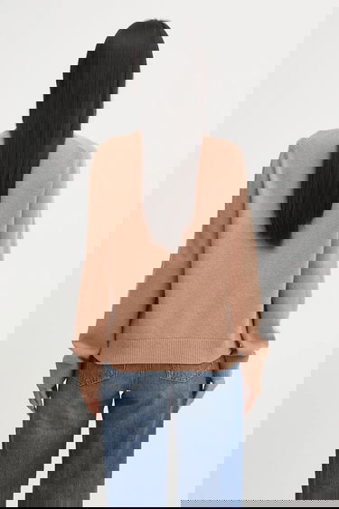 Sveter MAISON KITSUNÉ Maison Kitsuné Baby Fox Lambswool Regular Fit Crew Neck Sweater Béžová | PW00817KT1006, 2