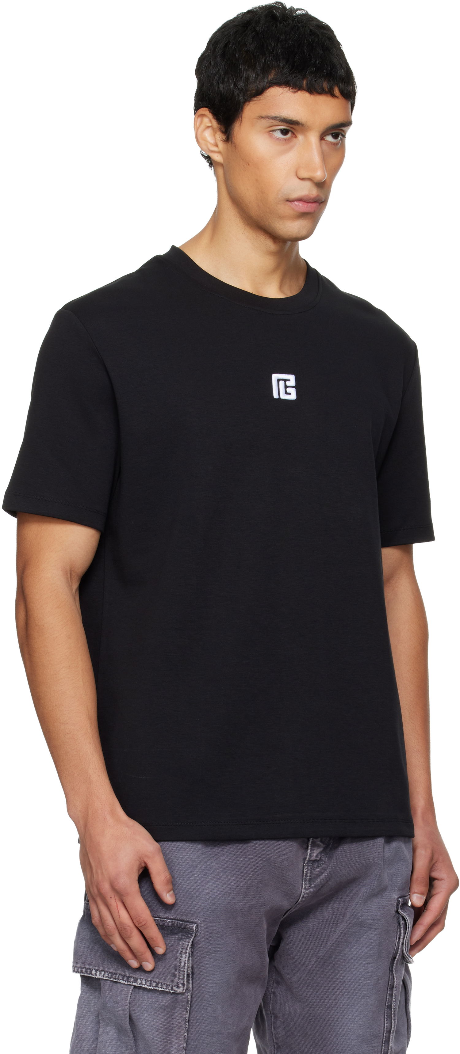 Tričko Balmain Small Logo T-shirt Čierna | FH1EG000BC87, 1