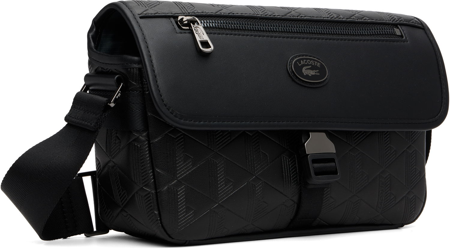 Taška cez rameno Lacoste Lacoste Nomogramme S Flap Bag Čierna | NH5062MR_000, 1