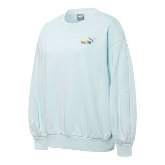 Sveter Puma Logo Round-Neck Sweatshirt Modrá | 537019-20, 0