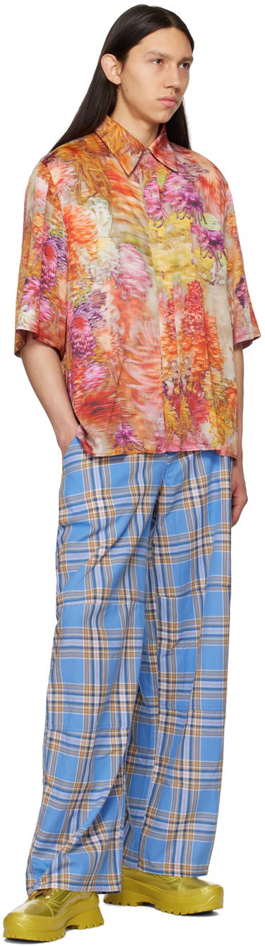 Nohavice Collina Strada Collina Strada Lawn Plaid Trousers Modrá | MXX6419, 3