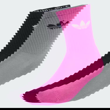Ponožky adidas Performance Ribbed Quarter Socks 2 Pairs Ružová | JX5210, 0