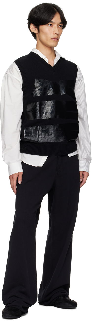 Vesta Maison Margiela MM6 Maison Margiela Taped Knit Vest Čierna | SH2FB0022 M13167, 3