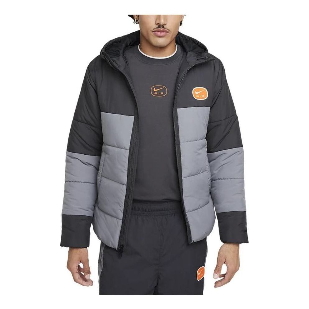 Prešívaná bunda Nike Men's Synthetic-Fill Hooded Jacket Šedá | HM0198-060, 0