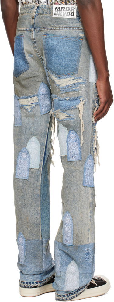 Džínsy Who Decides War Who Decides War Patched Arch Repaired Blowout Jeans Modrá | 1120970009SS25, 2