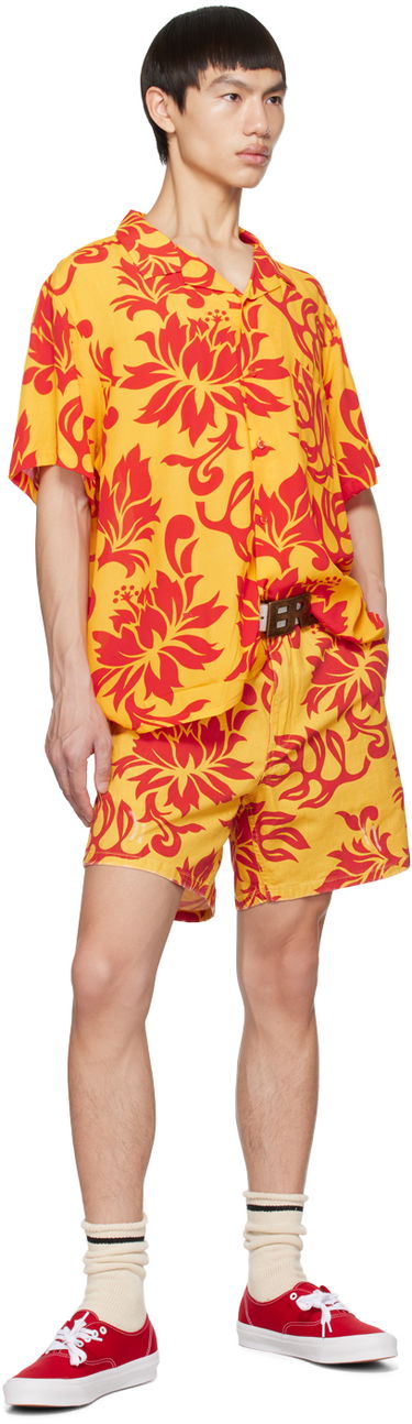 Košeľa ERL ERL Floral-Print Shirt Žltá | ERL06B003, 3