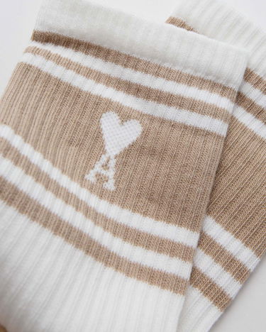 Ponožky AMI Striped Heart Socks Biela | USC012.AW0015-255, 1