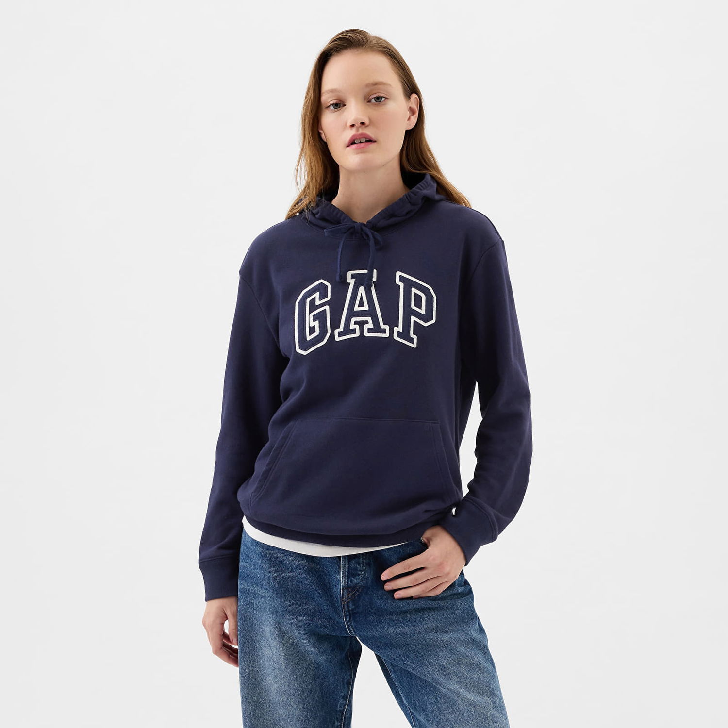 Mikina GAP Pullover Logo Hoodie Navy Uniform Navy | 870537-05, 0