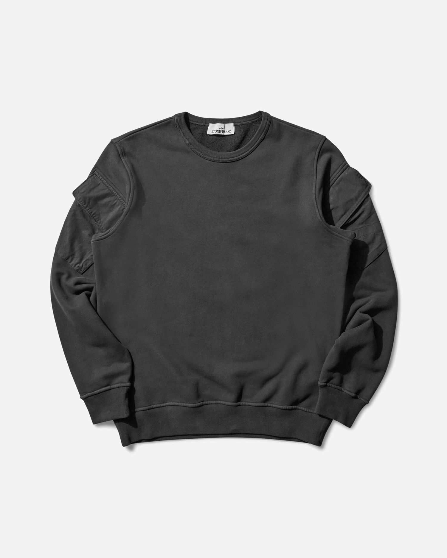 Mikina Stone Island Crewneck Sweatshirt with Sleeve Pockets Čierna | K2S15-6100008-S0A20 V0029, 1