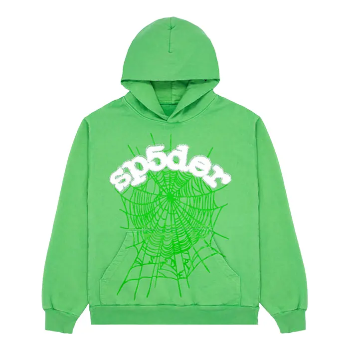 Mikina Sp5der Sp5der Web Hoodie Zelené | SP5-8D-WEB-SLG