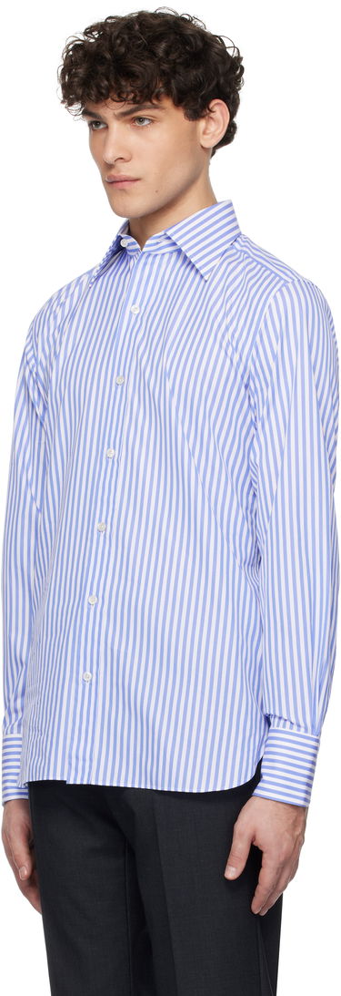Košeľa Tom Ford TOM FORD Ladder Stripe Slim Fit Shirt Modrá | HSBC01-CGP75, 3