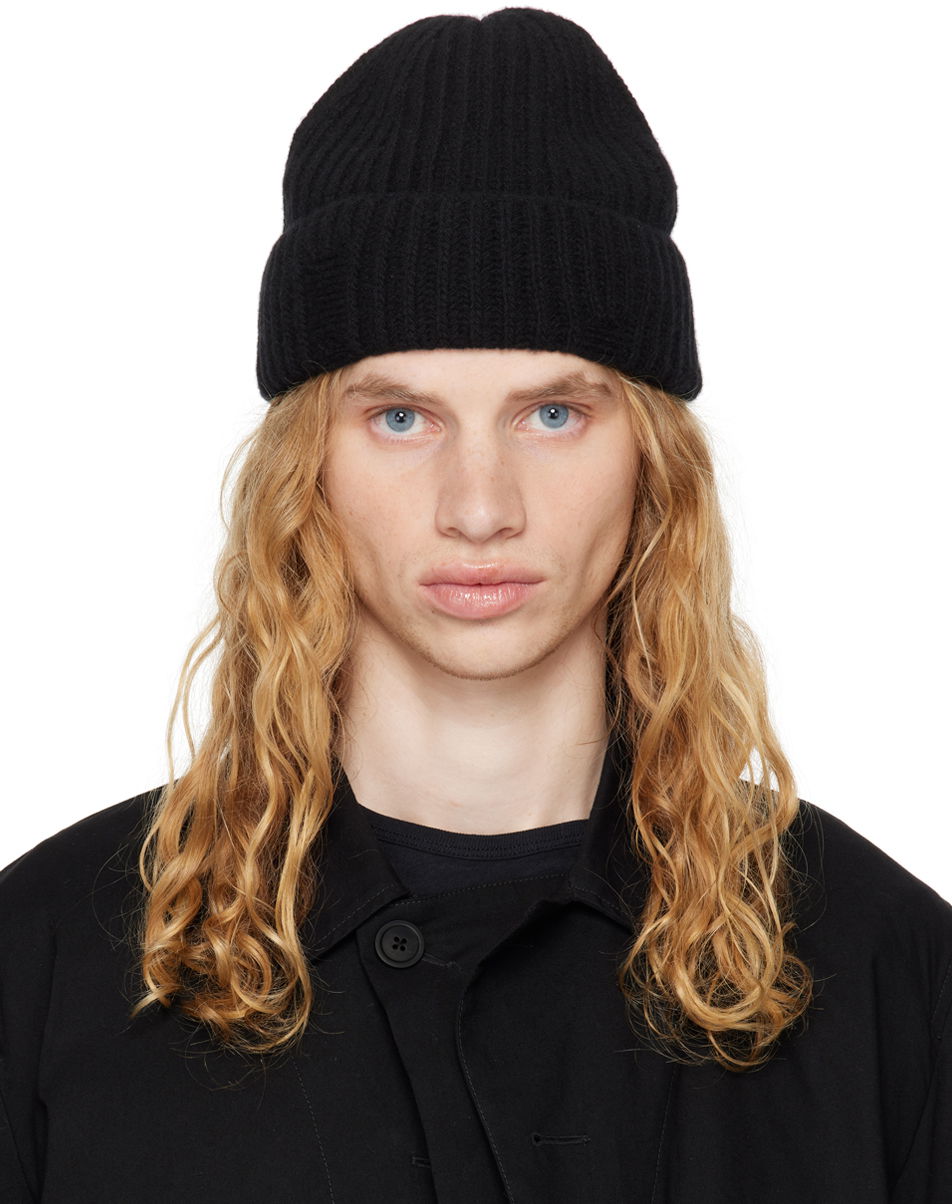 Kulicha Ann Demeulemeester Ann Demeulemeester Malin Wool Beanie Čierna | 2402-U-HT30-KN048-099, 0