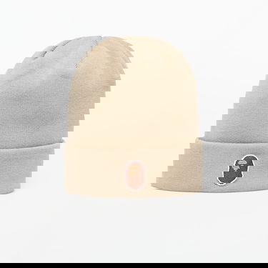 Kulicha BAPE A BATHING APE One Point Ape Head Knit Cap Béžová | 001HTL301006MBEI, 0