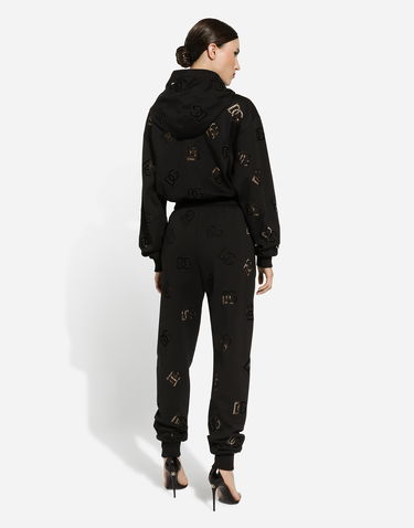 Mikina Dolce & Gabbana Jersey Hoodie With Cut-out And Dg Logo Čierna | F9P36ZGDB9TN0000, 2