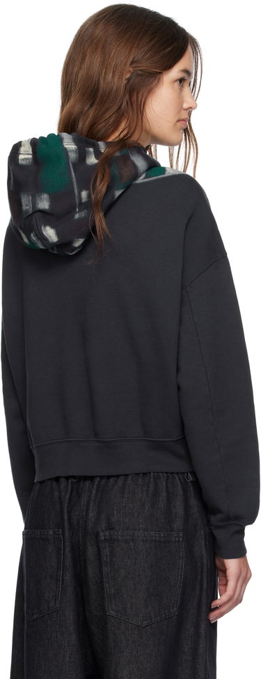 Mikina Eckhaus Latta Eckhaus Latta Garment-Dyed Printed Hoodie Čierna | 251-EL-PF25-P -, 2