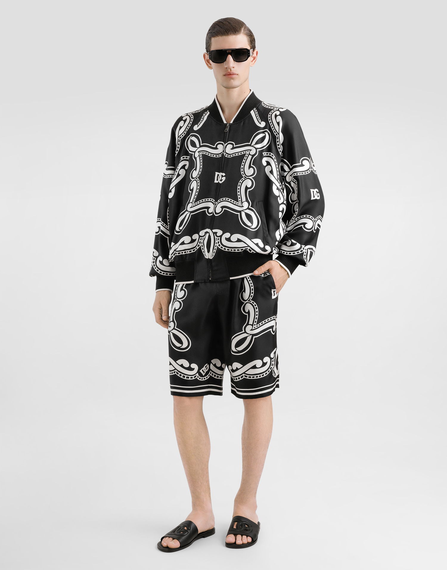 Šortky Dolce & Gabbana Silk Shorts with Bandanna Print Čierna | GV37ATHI1WFHN9RA, 1